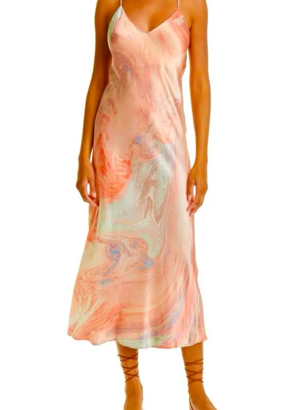 ✨ Rails Kaiden Slip Dress | Peach Marble Print | Size 12 ✨